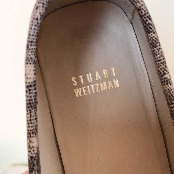 Stuart Weitzman Sz 8.5N Driving Loafer gorgeous snakeskin embossed leather - Picture 12 of 12